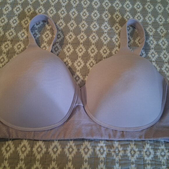 Vanity Fair Breathable Luxe Full Figure Wirefree Bra 71265 size 40D light purple - Picture 1 of 4